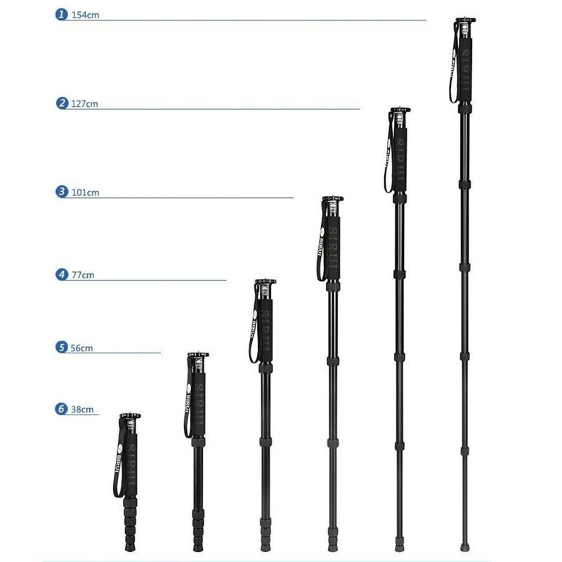 Sirui P-306 ettbeinstativ / monopod med tilthode 